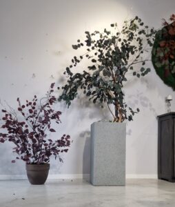 Podświetlany konar ścienny Artatelier – autorska instalacja botaniczna z oświetleniem akcentującym.